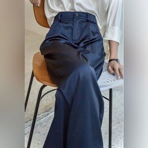 Light Silk-Type Trousers - Blue